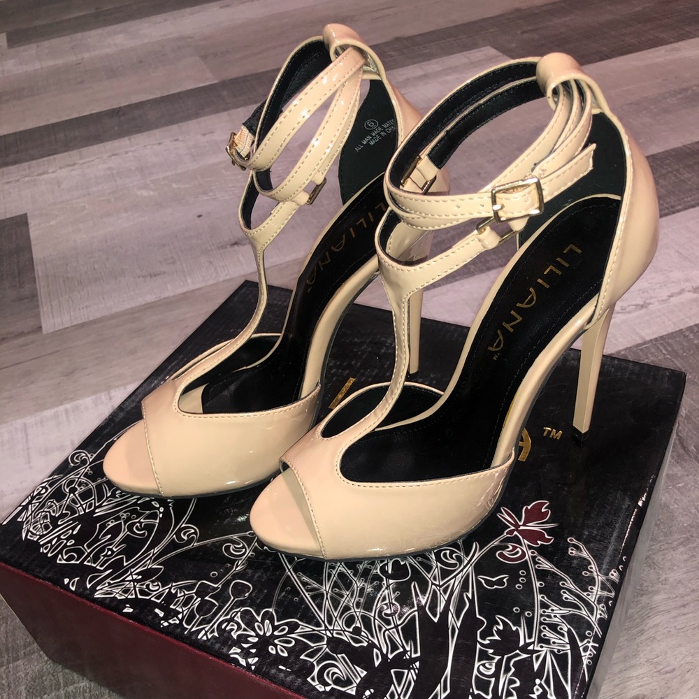 Nude Open-Toe Heels - Picture 4 of 4